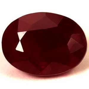 Rubin 3,75 ct, czerwony, szlif owalny