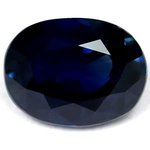 SAPPHIRE FACETED 2.57ct BLUE Deep Blue SI MADAGASCAR HEATED