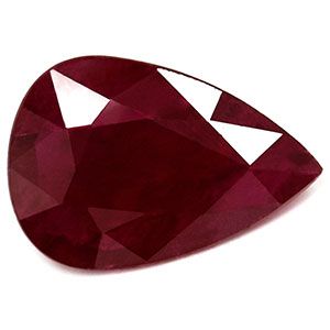 Rubin 6,03 ct, czerwony, szlif gruszka