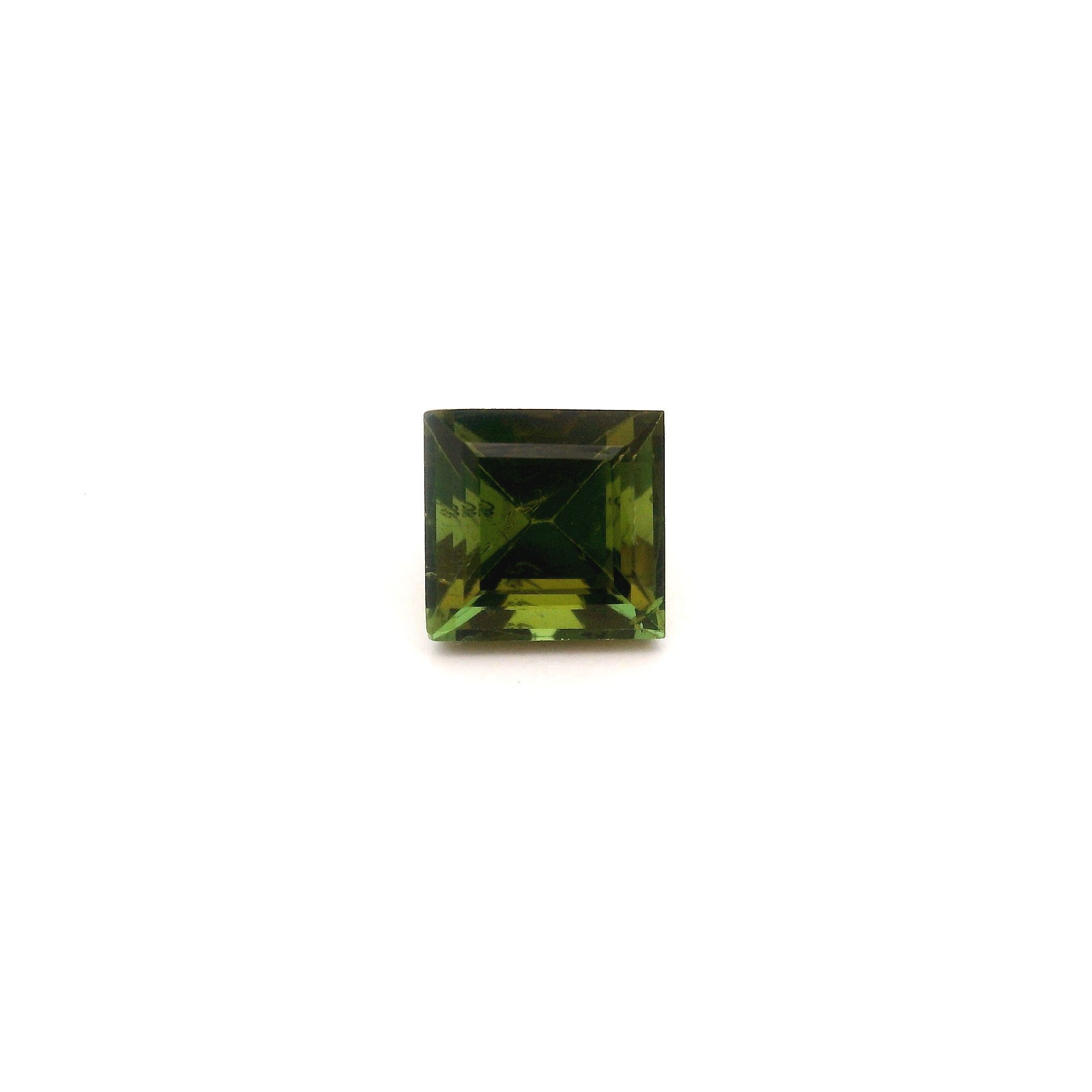 Turmalin 1,02 ct, zielony, szlif kwadratowy
