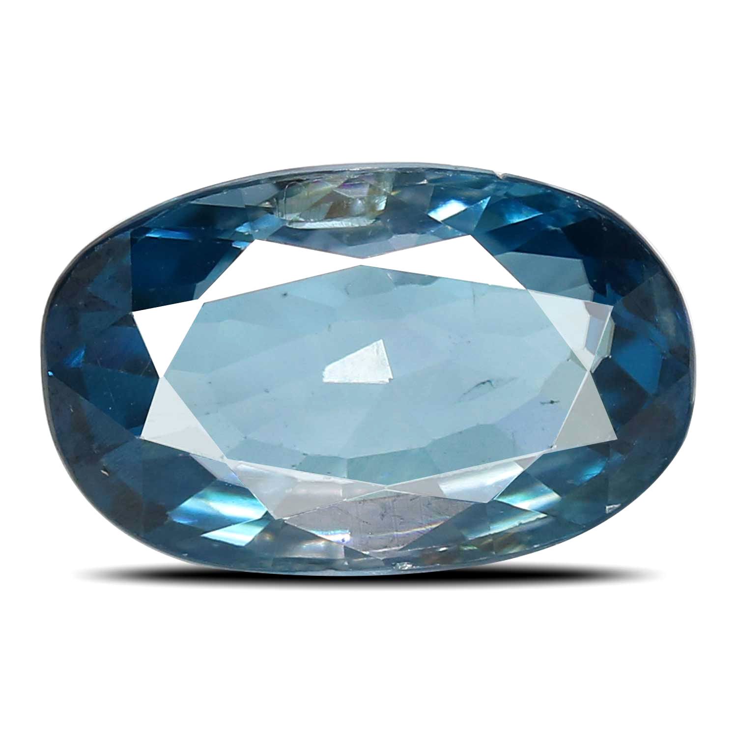 ZIRCON FACETED 4.45ct BLUE MI CAMBODIA NONE