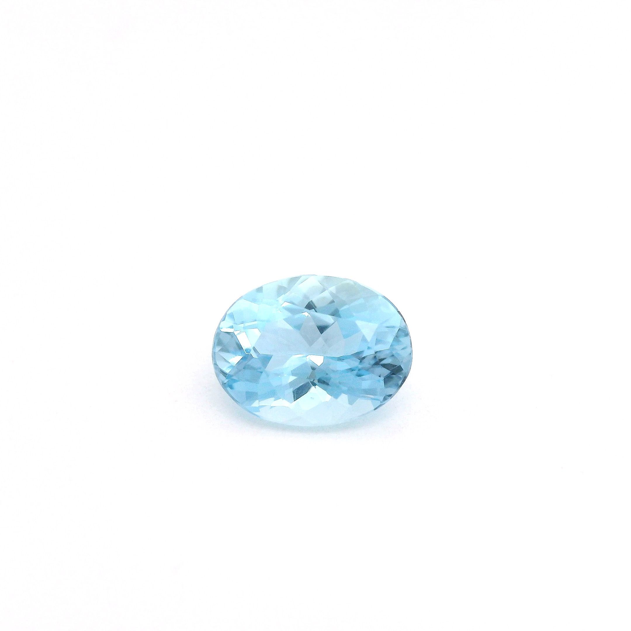 AQUAMARINE FACETED 1.14ct BLUE Medium Blue EC REST_OF_AFRICA HEATED