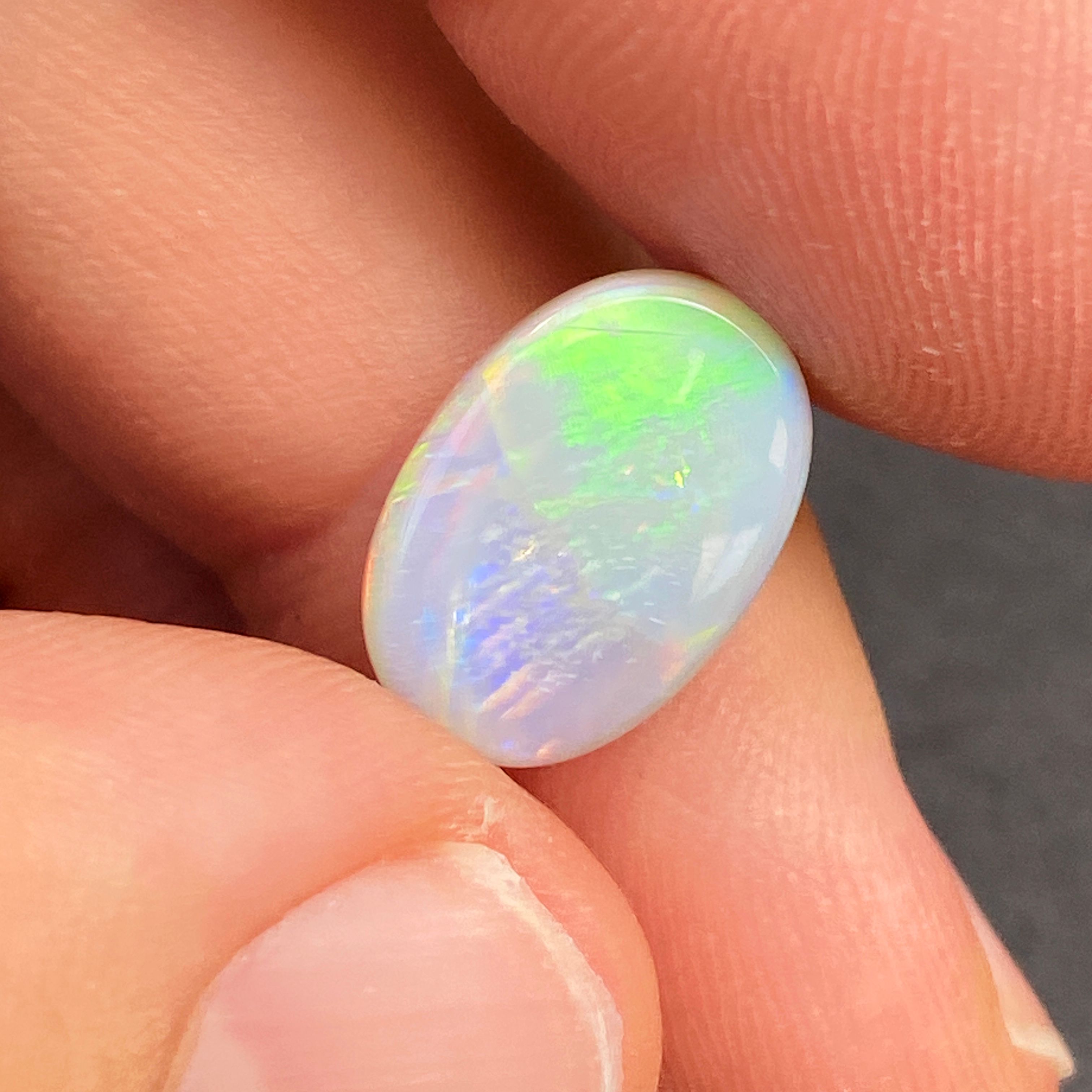 OPAL FACETED 4.59ct GRAY Grey EC AUSTRALIA NONE