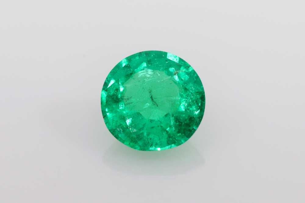 Szmaragd 1,03 ct, zielony, szlif okrągły