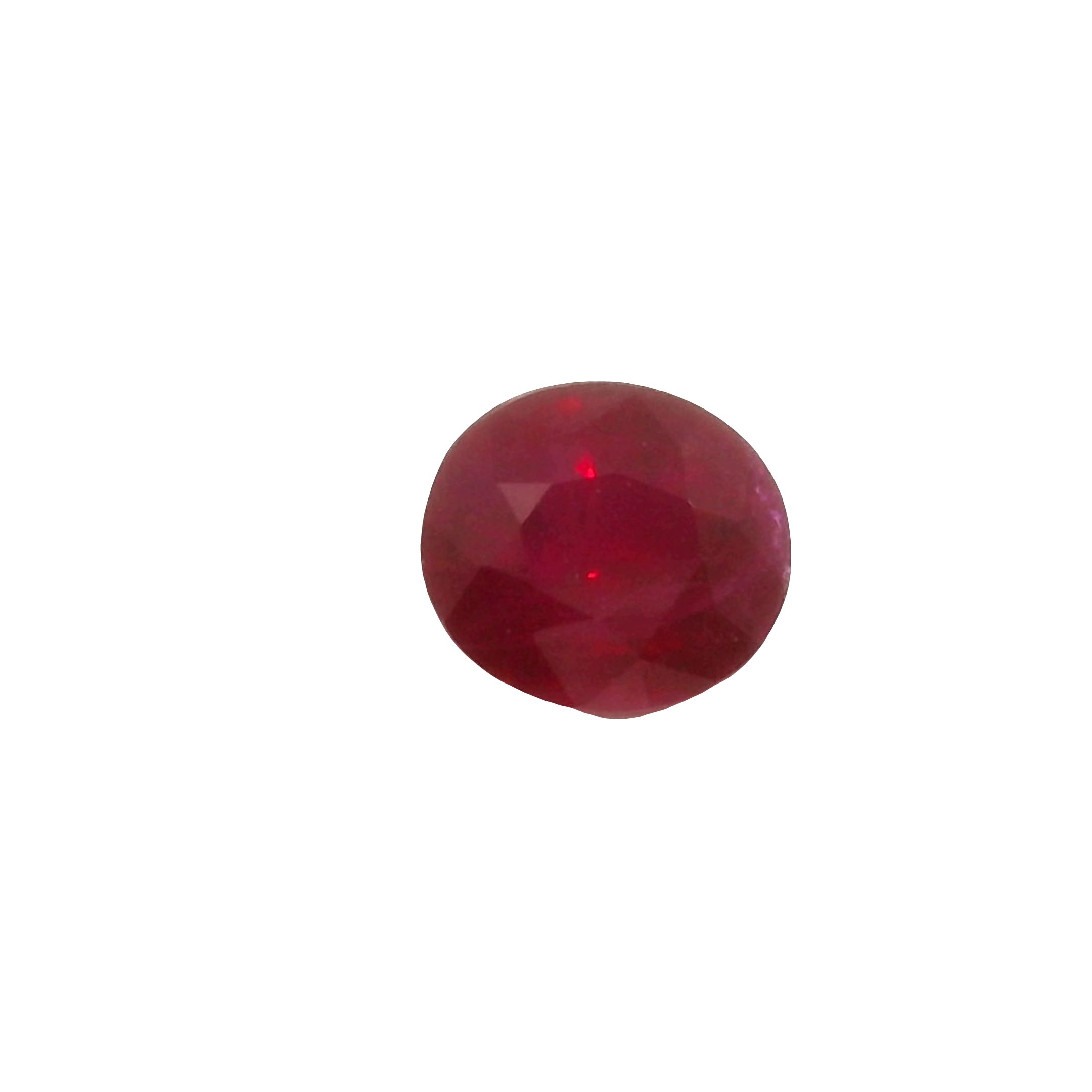 Rubin 1,03 ct, czerwony, szlif owalny