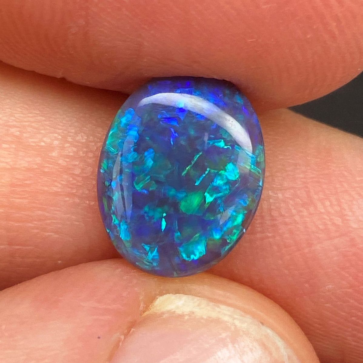OPAL FACETED 2.27ct BLACK Black EC AUSTRALIA NONE