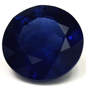 SAPPHIRE FACETED 1.67ct BLUE Deep Blue SI THAILAND HEATED