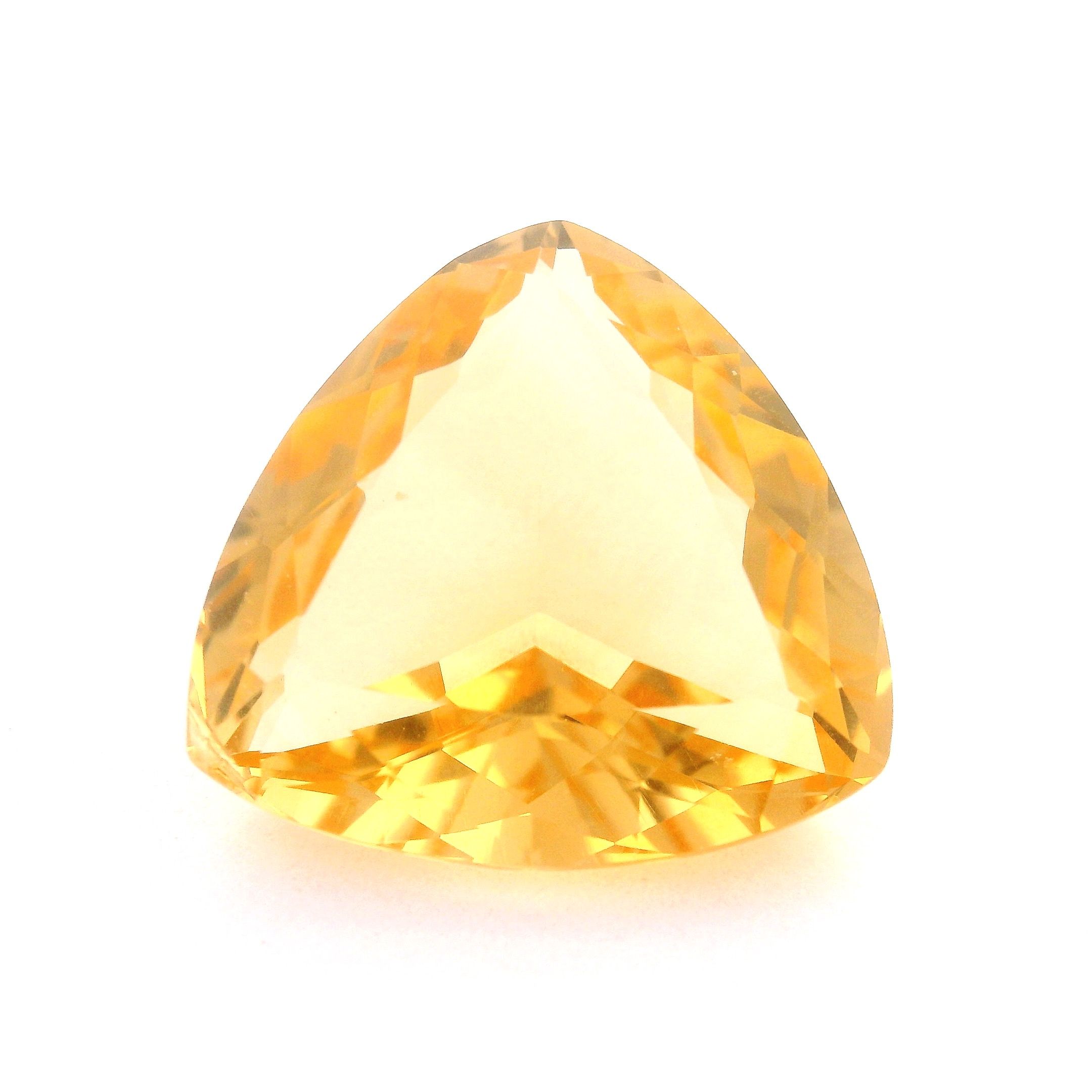 CITRINE FACETED 9.88ct YELLOW Medium Intense EC BRAZIL NONE