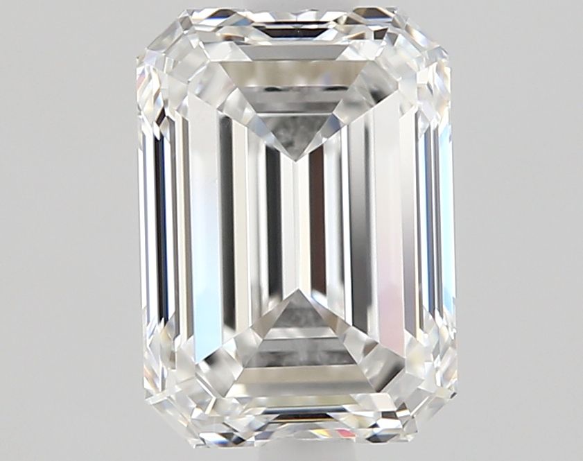 1.01-carat emerald diamond with E color, null cut, and VVS1 clarity.