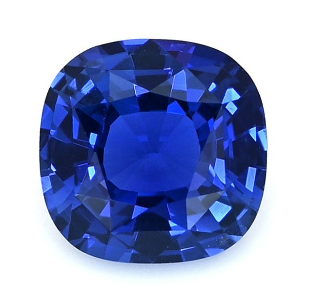 Szafir 1,37 ct, niebieski, szlif cushion
