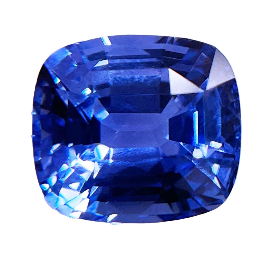 Szafir 9,92 ct, niebieski, szlif cushion