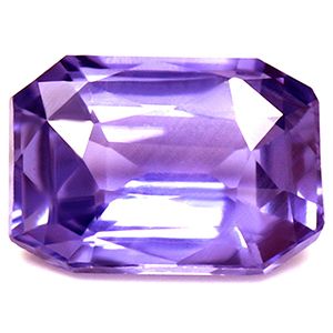 Szafir 1,30 ct, purpurowy, szlif szmaragdowy