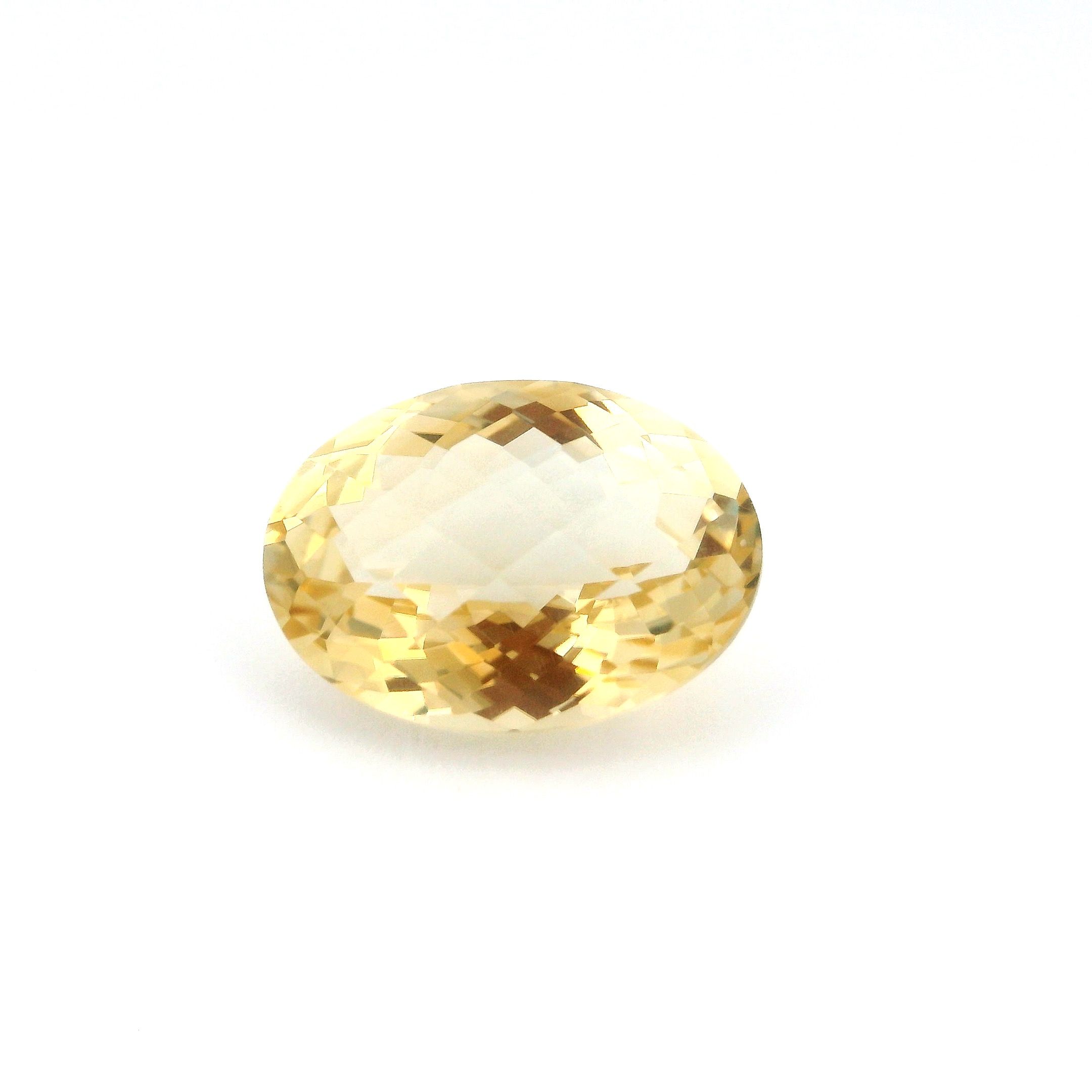 CITRINE FACETED 11.53ct YELLOW Light EC BRAZIL NONE