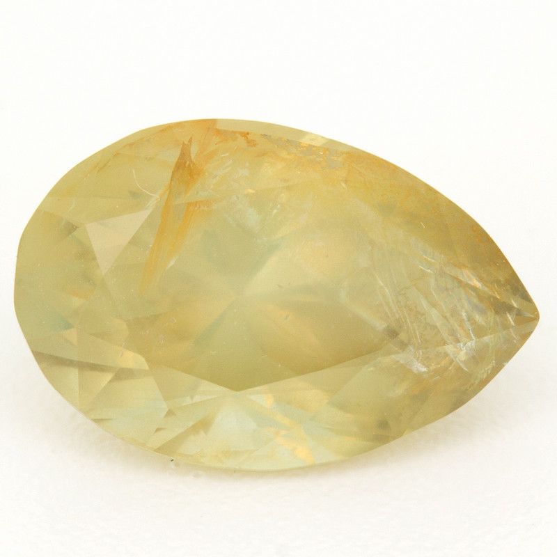 Szafir 3,55 ct, żółty, szlif gruszka