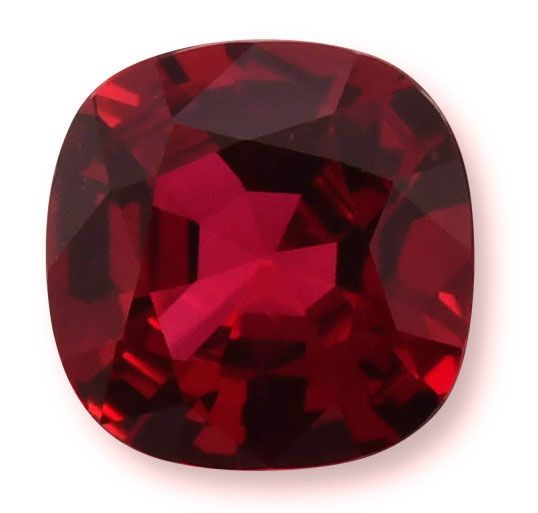 Rubin 1,19 ct, czerwony, szlif cushion