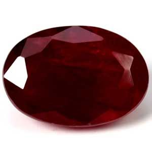 Rubin 1,08 ct, czerwony, szlif owalny