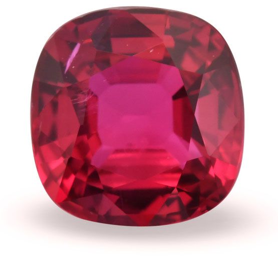 Rubin 4,01 ct, czerwony, szlif cushion
