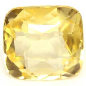 Szafir 1,43 ct, żółty, szlif cushion