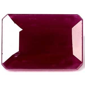 Rubin 6,66 ct, czerwony, szlif szmaragdowy
