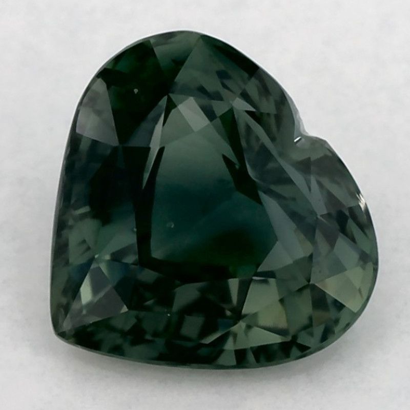 Szafir 1,61 ct, zielony, szlif serce