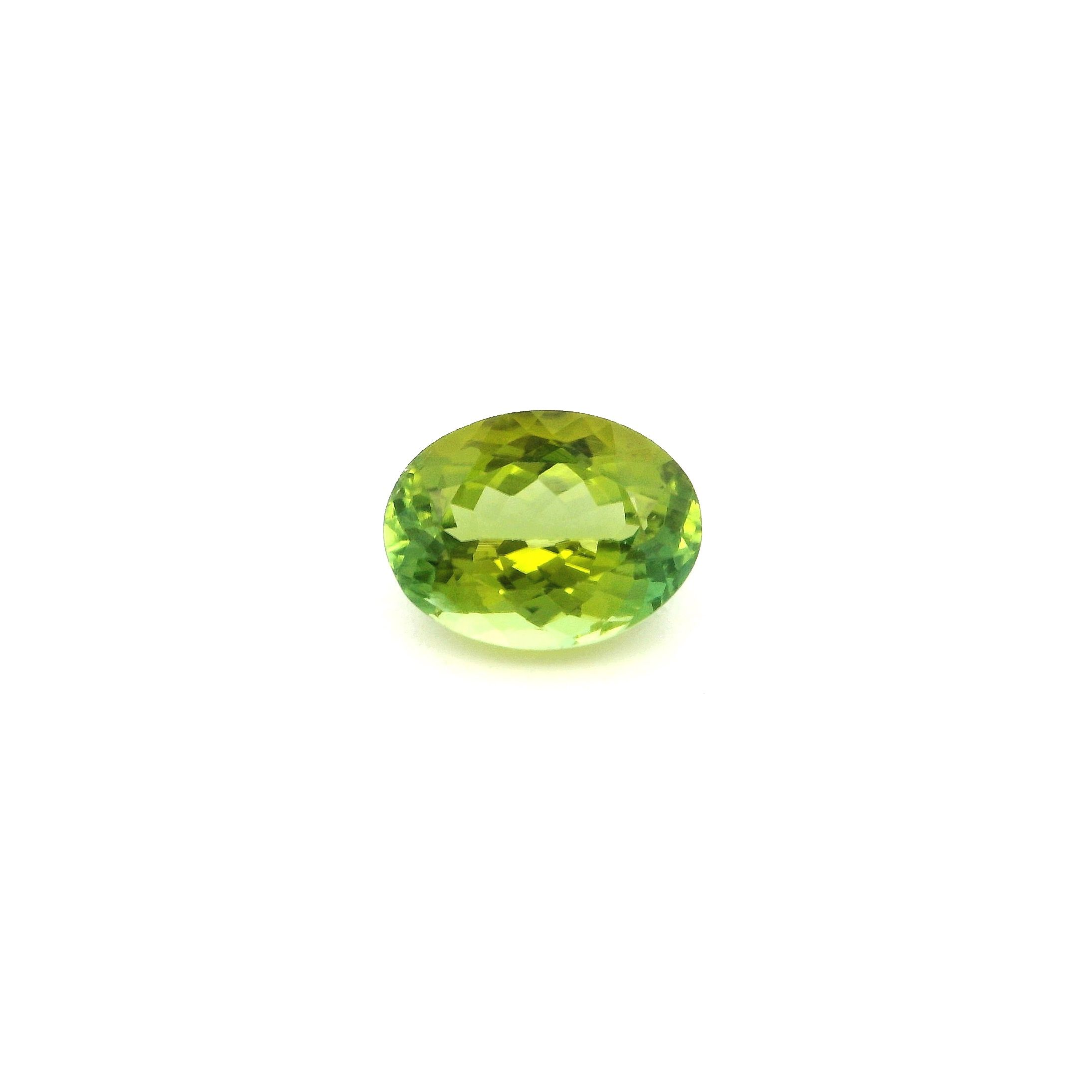 Turmalin 1,80 ct, zielony, szlif owalny