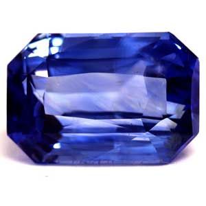 Szafir 2,42 ct, niebieski, szlif szmaragdowy