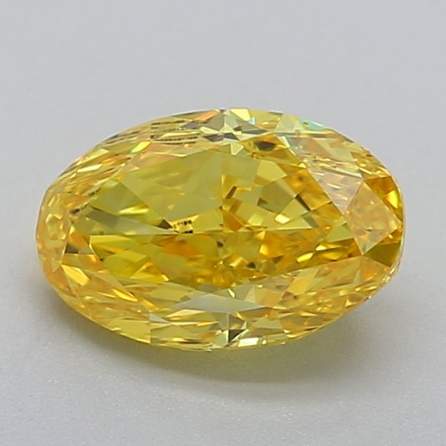 0.73 CT Fancy Vivid Yellow OVAL