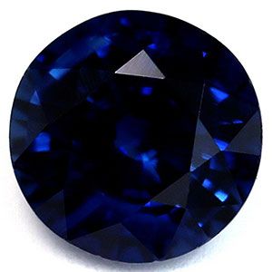 Szafir 1,10 ct, niebieski, szlif okrągły