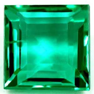 Szmaragd 1,17 ct, zielony, szlif kwadratowy