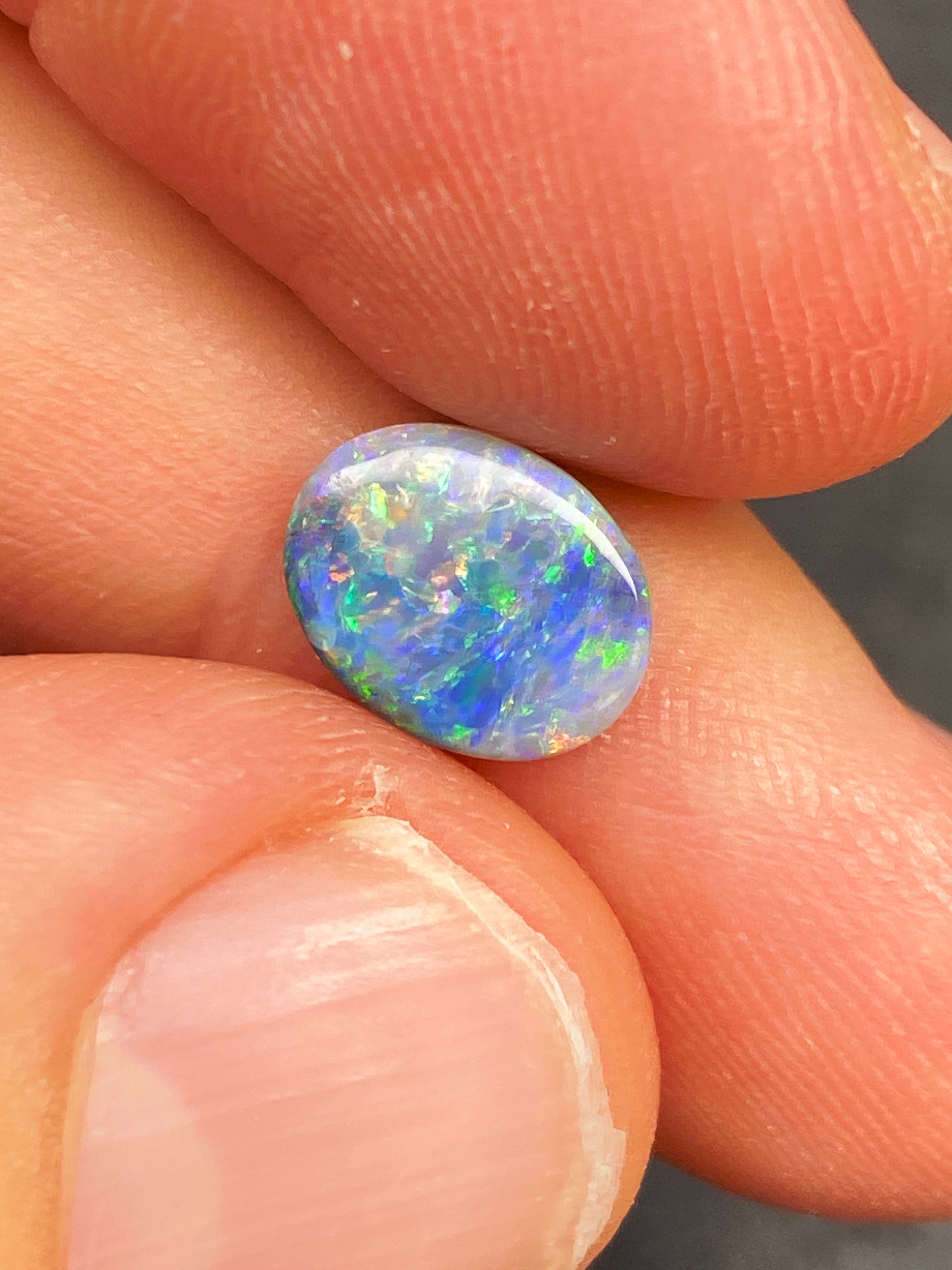 OPAL FACETED 1.1ct BLACK Semi-Black EC AUSTRALIA NONE