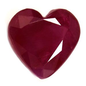 Rubin 3,11 ct, czerwony, szlif serce