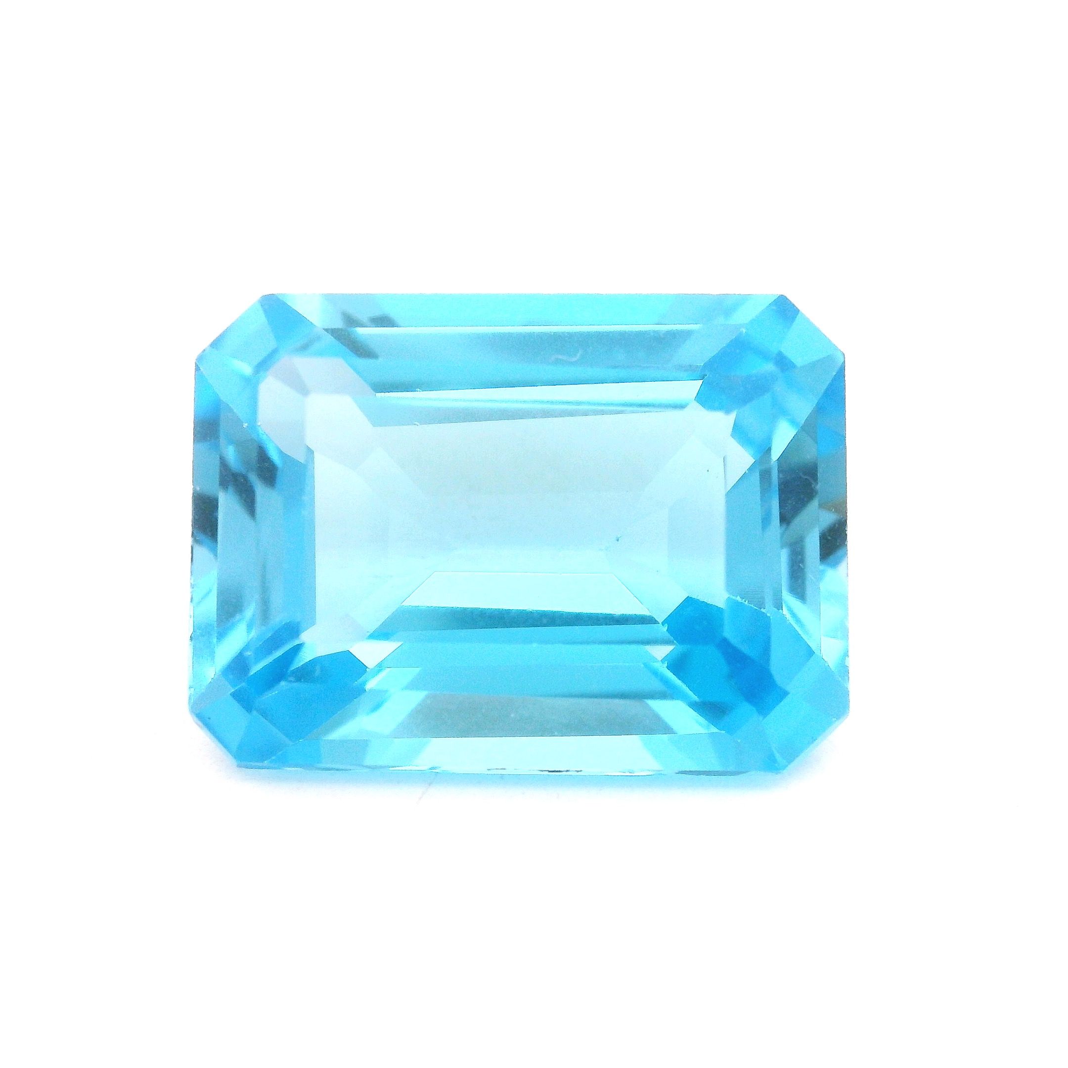 Topaz 13,34 ct, niebieski, szlif ośmiokątny