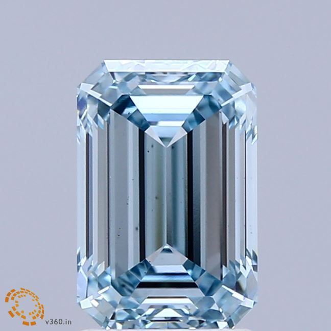 2.06-carat emerald diamond with null color, null cut, and VS1 clarity.