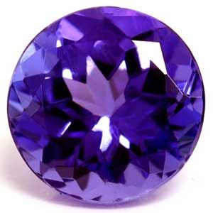 Tanzanit 1,03 ct, niebieski, szlif okrągły