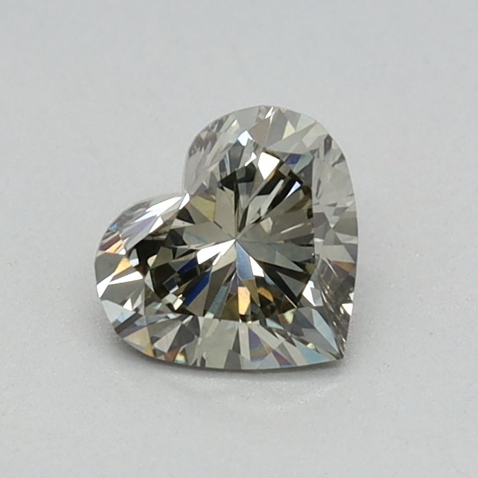0.35 CT Fancy Light Gray Green HEART