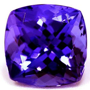 Tanzanit 2,29 ct, niebieski, szlif cushion