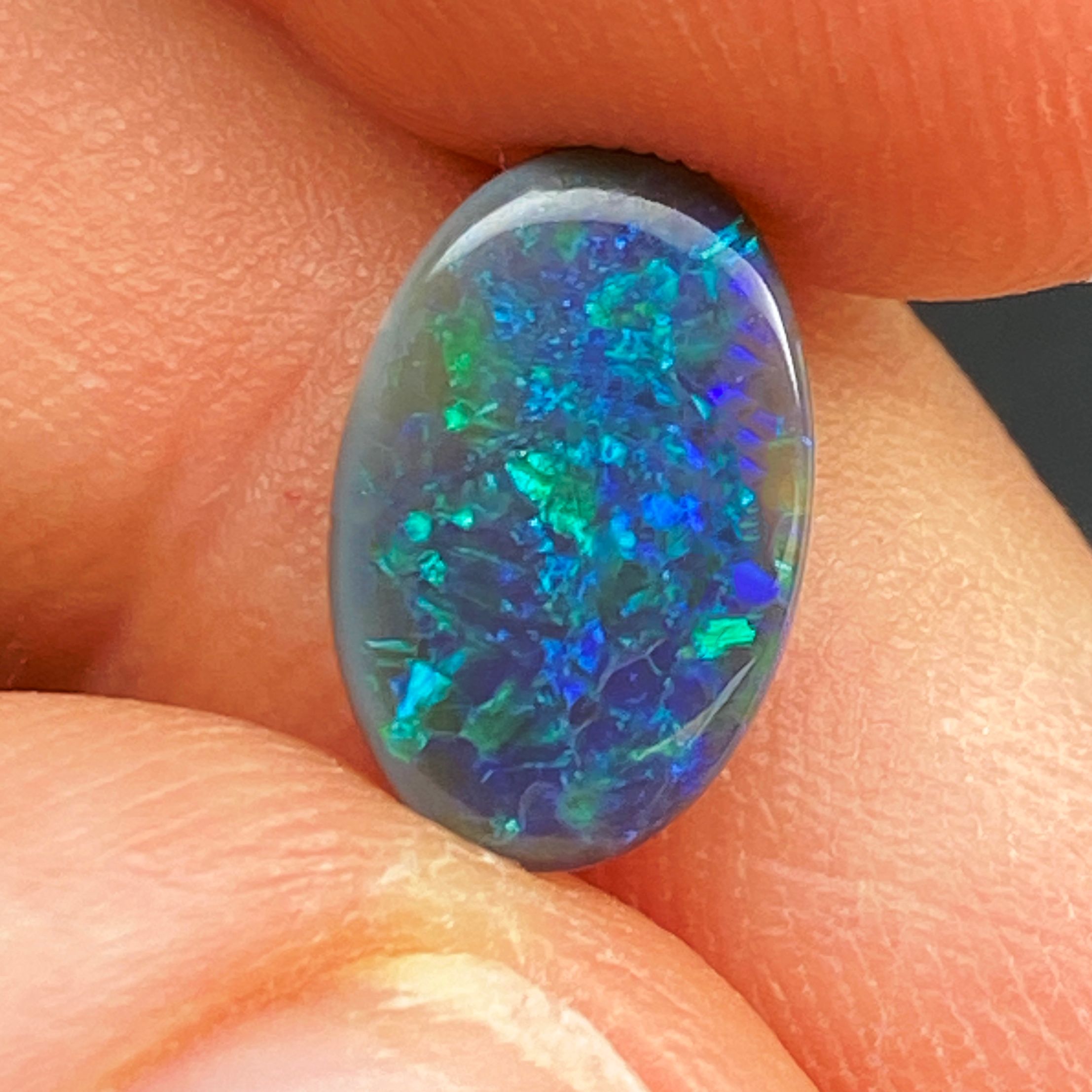 OPAL FACETED 2.32ct BLACK Black EC AUSTRALIA NONE