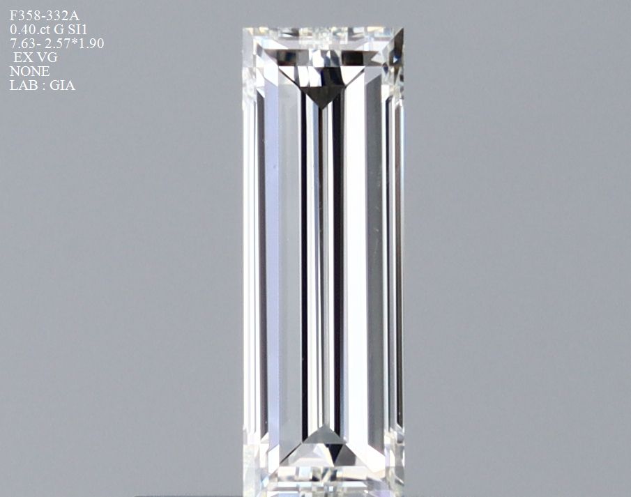 Prírodný diamant bageta,...