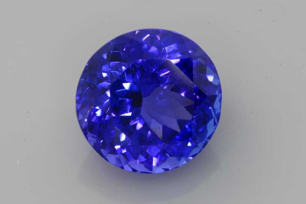 Tanzanit 4,21 ct, niebieski, szlif okrągły