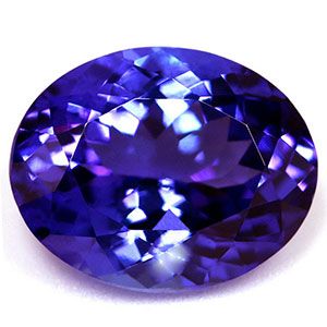 Tanzanit 3,18 ct, niebieski, szlif owalny