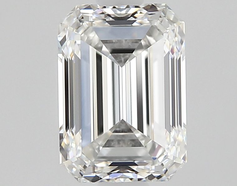 1.01-carat emerald diamond with F color, null cut, and VVS2 clarity.
