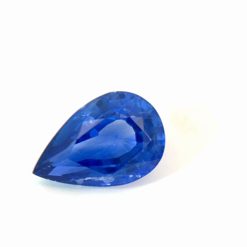 Szafir 2,52 ct, niebieski, szlif gruszka