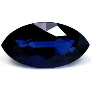 Szafir 2,08 ct, niebieski, szlif markiza