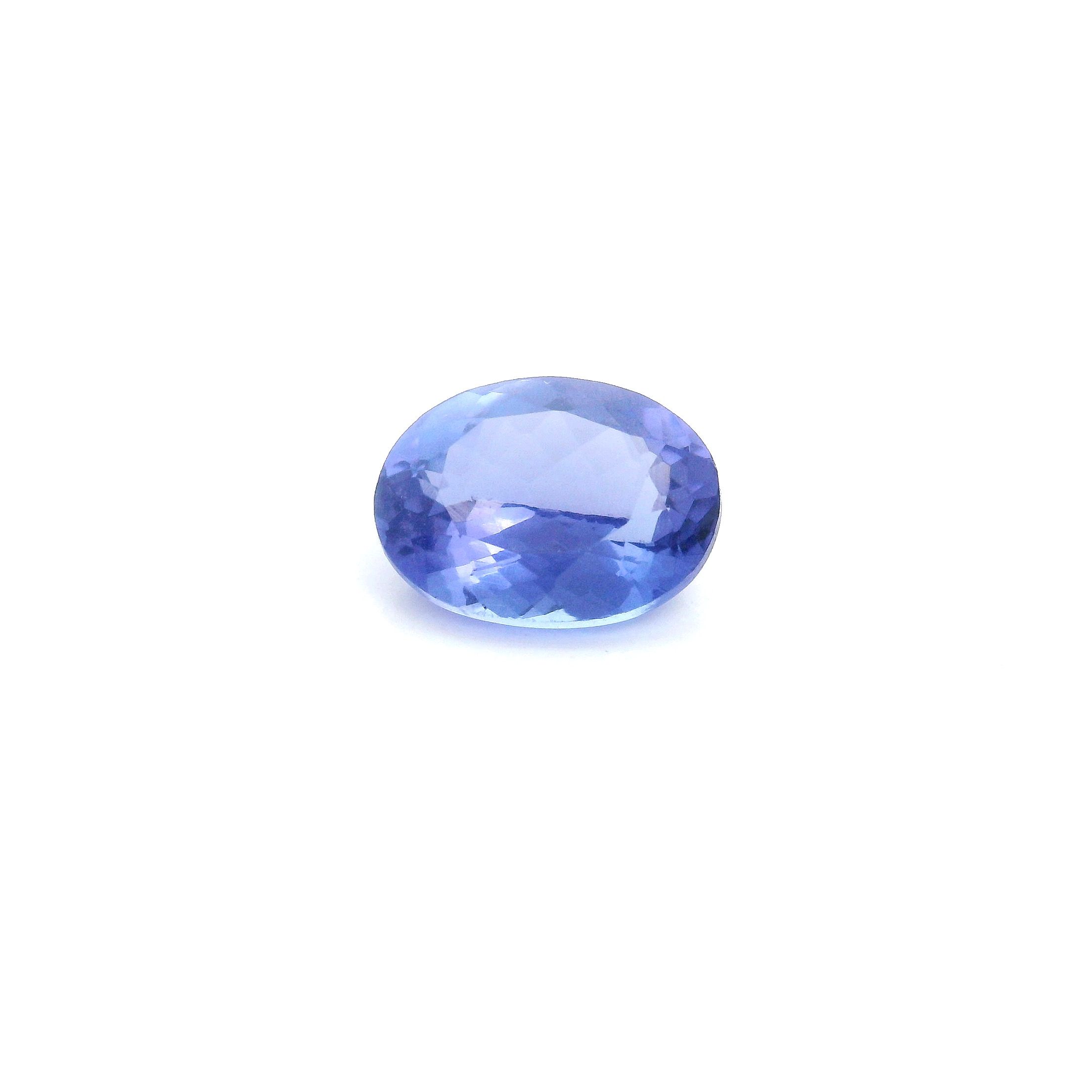 Tanzanit 1,36 ct, niebieski, szlif owalny