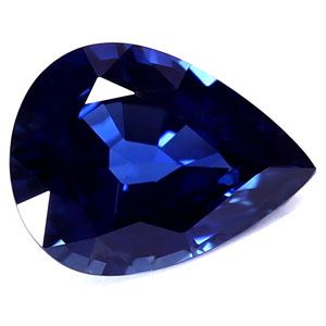 Szafir 1,22 ct, niebieski, szlif gruszka