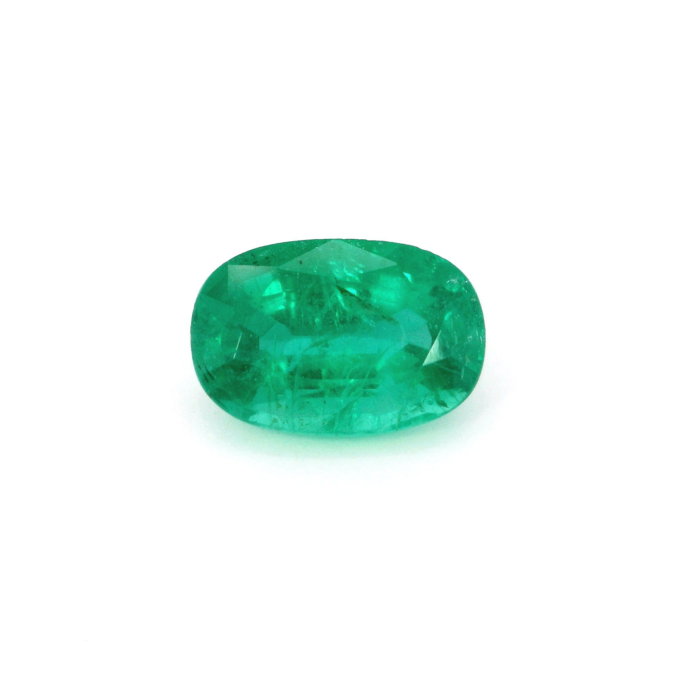 Szmaragd 2,88 ct, zielony, szlif cushion