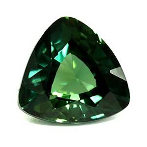 Szafir 1,30 ct, zielony, szlif trilliant
