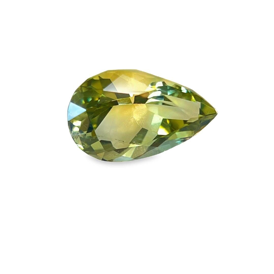 Beryl 5,29 ct, zielony, szlif gruszka