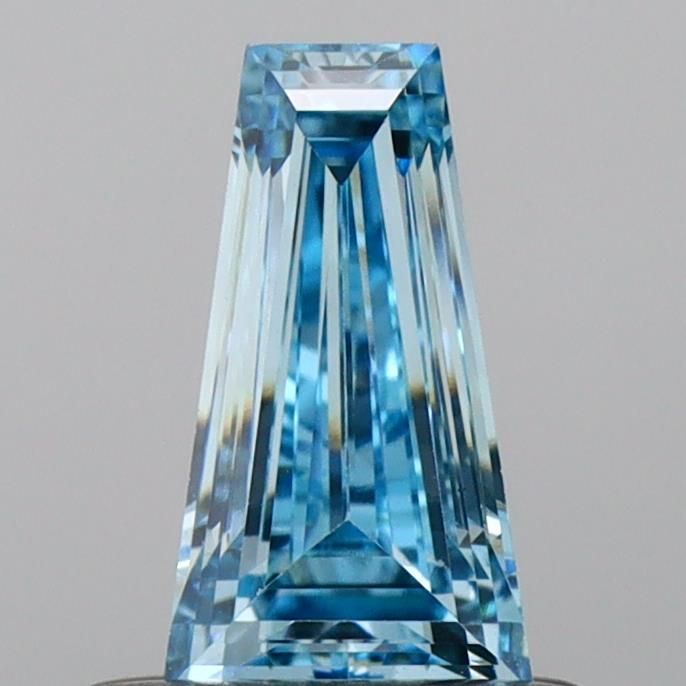 0.52 CT Fancy Vivid Blue TAPERED BAGUETTE