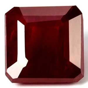 Rubin 1,11 ct, czerwony, szlif szmaragdowy